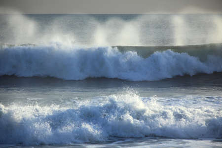 Big sea wave on a windy dayの写真素材