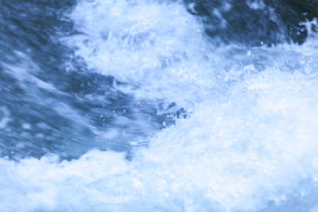 Stream in green forestの写真素材