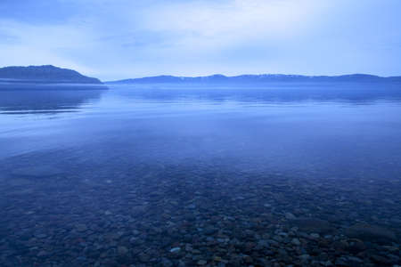 beautiful morning at  Lakeの写真素材