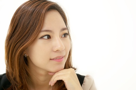 Portrait of a beautiful young businesswomanの写真素材