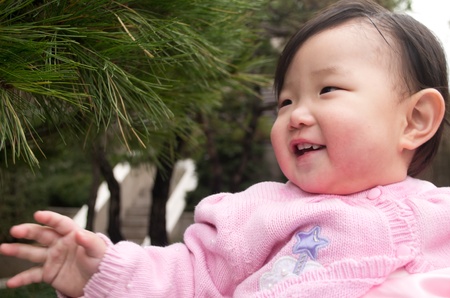 Asian little girlの写真素材