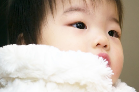 One year old asian cute little girlの写真素材