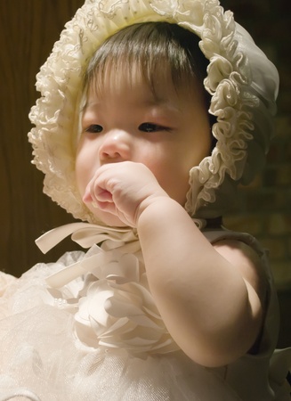 Cute little asian girlの写真素材