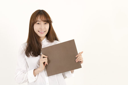 Showing businesswomanの写真素材