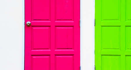 Colorful doors of abstract image