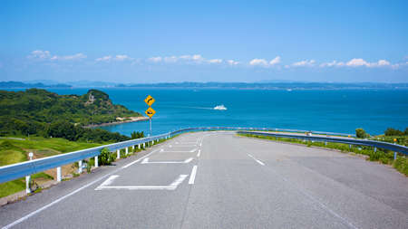 sea view at teshima ,japanの写真素材