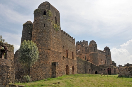 View of Fasil Ghebbi castle located in Gondar, Ethiopia のeditorial素材