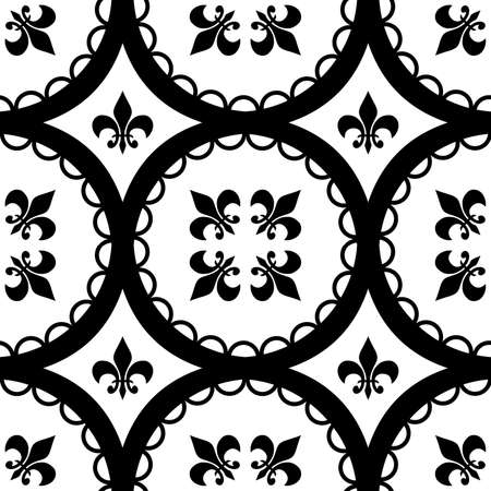 A Ttleable Fleur-De-Lis and circle pattern.の写真素材
