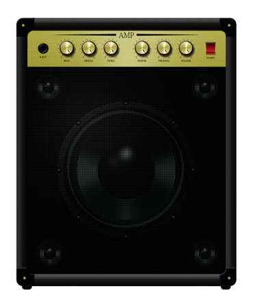 Guitar amplifier where all the dials go to eleven.の写真素材