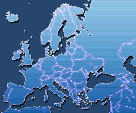 A map of Europe with の写真素材