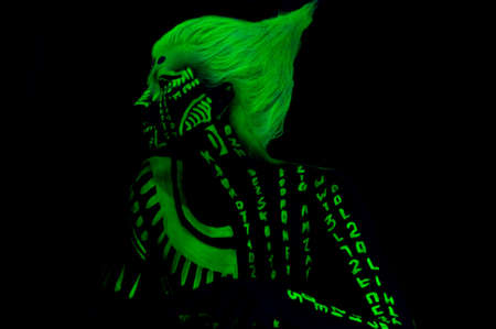 Neon girlの写真素材