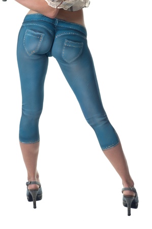 Lady jeansの写真素材