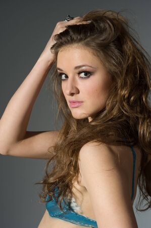 Lady jeansの写真素材