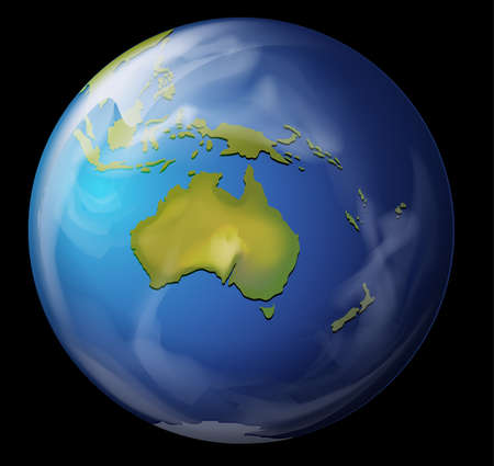 Realistic illustration of the Earthのイラスト素材