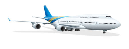 Illustration of an airplane - scientifically accurateのイラスト素材