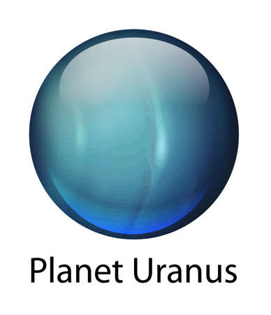 Icon illustration of the planet Uranusのイラスト素材