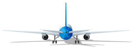 Illustration showing a rear planeのイラスト素材