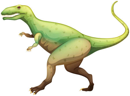 Illustration showing a Giganotosaurusのイラスト素材