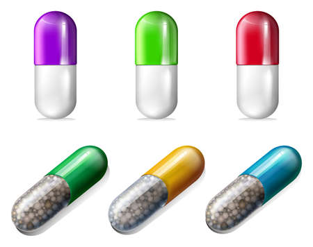 Illustration showing the pillsのイラスト素材
