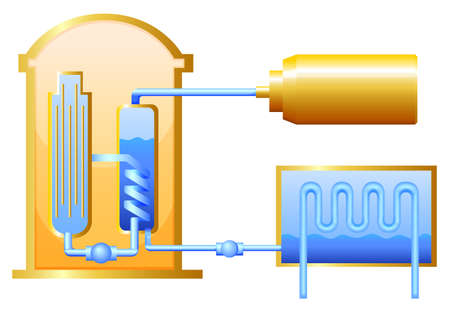 Illustration of the nuclear reactorのイラスト素材
