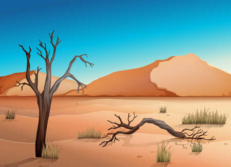 Illustration of a desertのイラスト素材
