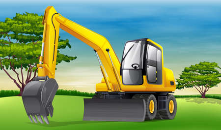 Illustration of an excavatorのイラスト素材