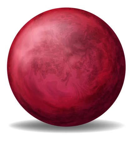 Illustration of a red ball on a white backgroundのイラスト素材