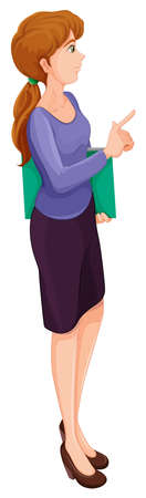 Illustration of a business woman on a white backgroundのイラスト素材