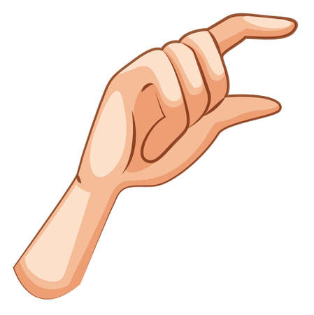 Illustration of a hand on a white backgroundのイラスト素材