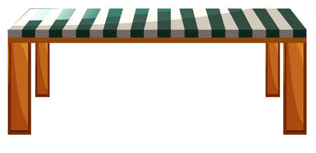 Illustration of a table furniture on a white backgroundのイラスト素材