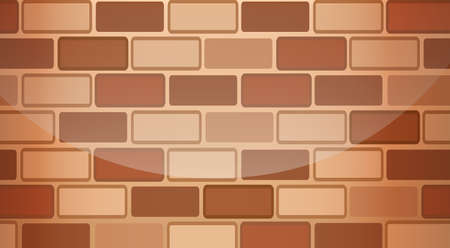Illustration of a brown stonewallのイラスト素材