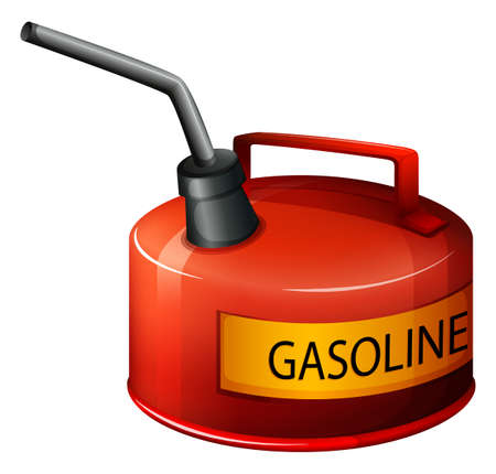 Illustration of a red gasoline container on a white backgroundのイラスト素材