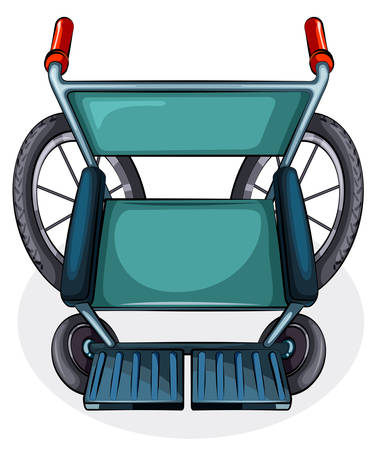 Illustration of the aerial view of a wheelchair on a white backgroundのイラスト素材