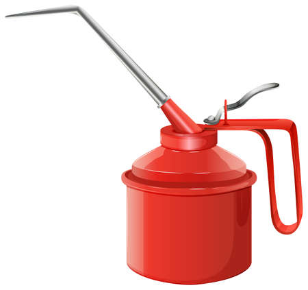 Illustration of an oil can on a white backgroundのイラスト素材