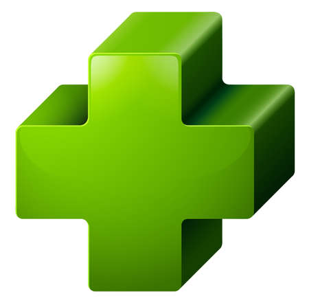 Illustration of a positive medical symbol on a white backgroundのイラスト素材