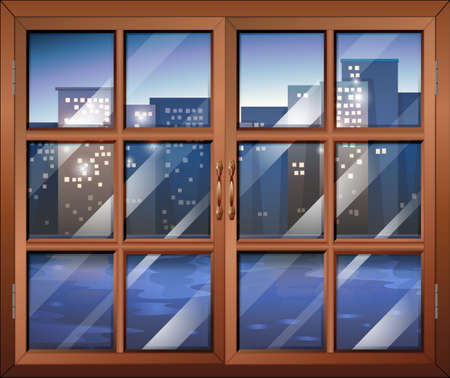 Illustration of a closed windowのイラスト素材
