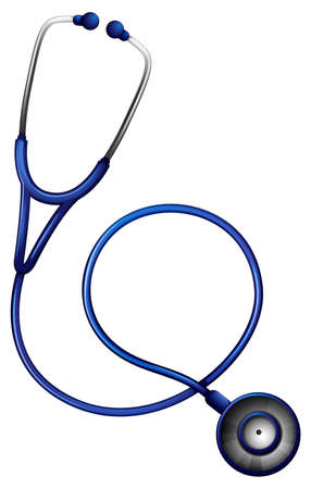 Illustration of a stethoscope on a white backgroundのイラスト素材