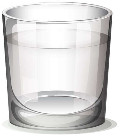 Illustration of a clear glass on a white backgroundのイラスト素材