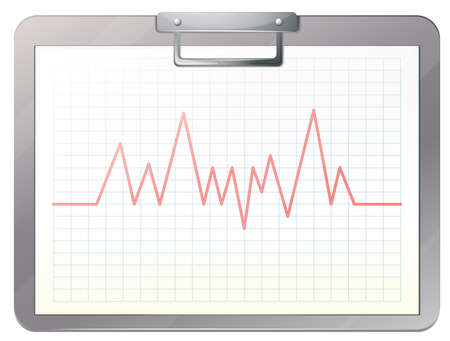 Illustration of a medical nurse file with a record on a white backgroundのイラスト素材