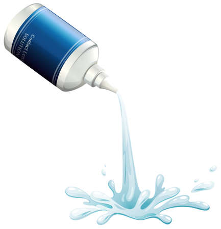 Illustration of a contact lens solutionのイラスト素材