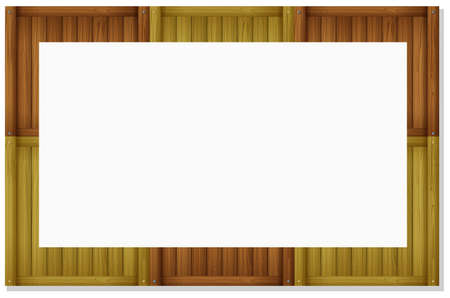 Illustration of an empty board frame on a white backgroundのイラスト素材