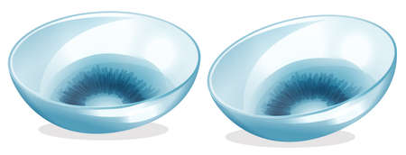 Illustration of the contact lenses on a white backgroundのイラスト素材