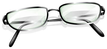 Illustration of a topview of an eyeglass on a white backgroundのイラスト素材