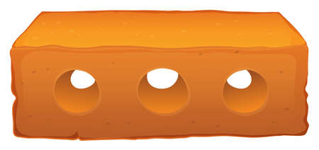 Illustration of a brick on a white backgroundのイラスト素材