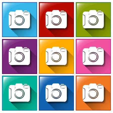 Illustration of the camera icons on a white background