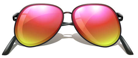 lllustration of an eyeglass on a white background