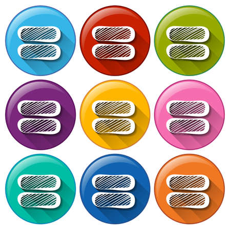 Illustration of the math icons on a white background