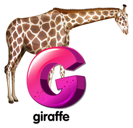 Illustration of a letter G on a white backgroundのイラスト素材