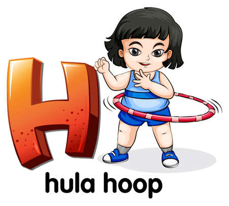 Illustration of a letter H on a white backgroundのイラスト素材