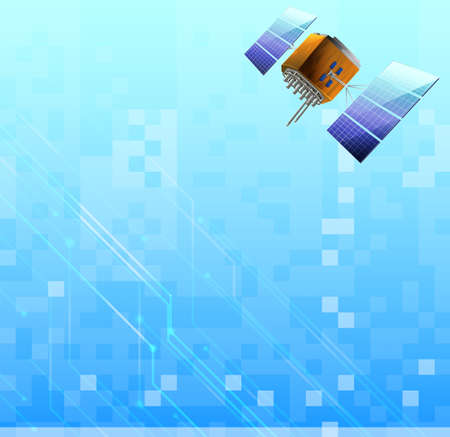 Illustration of a satelliteのイラスト素材